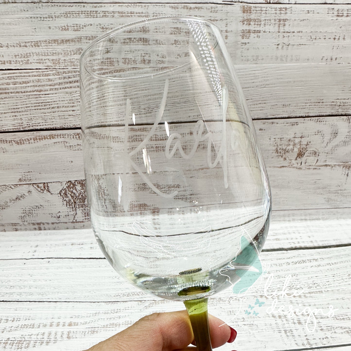 Engraved Name Wine Glass