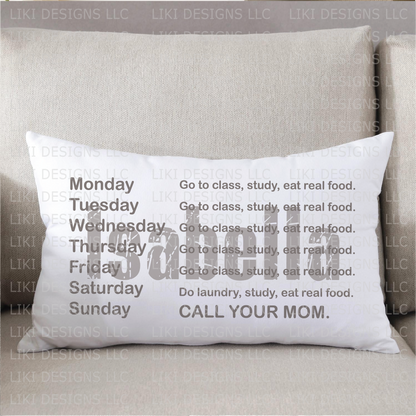 Personalized Humorous Dorm Pillow Cover