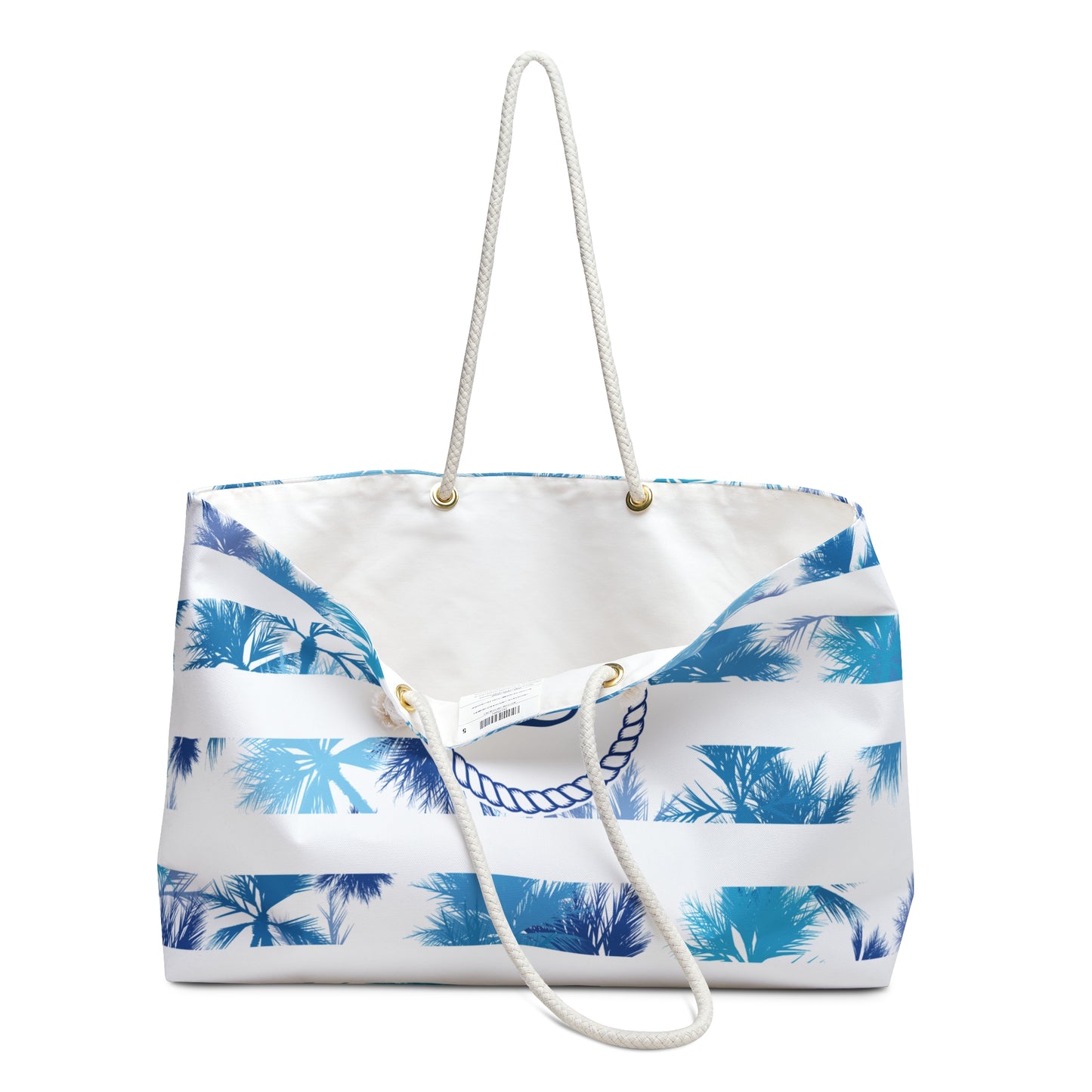 Palm Tree Striped Beach Extra Large Tote Bag