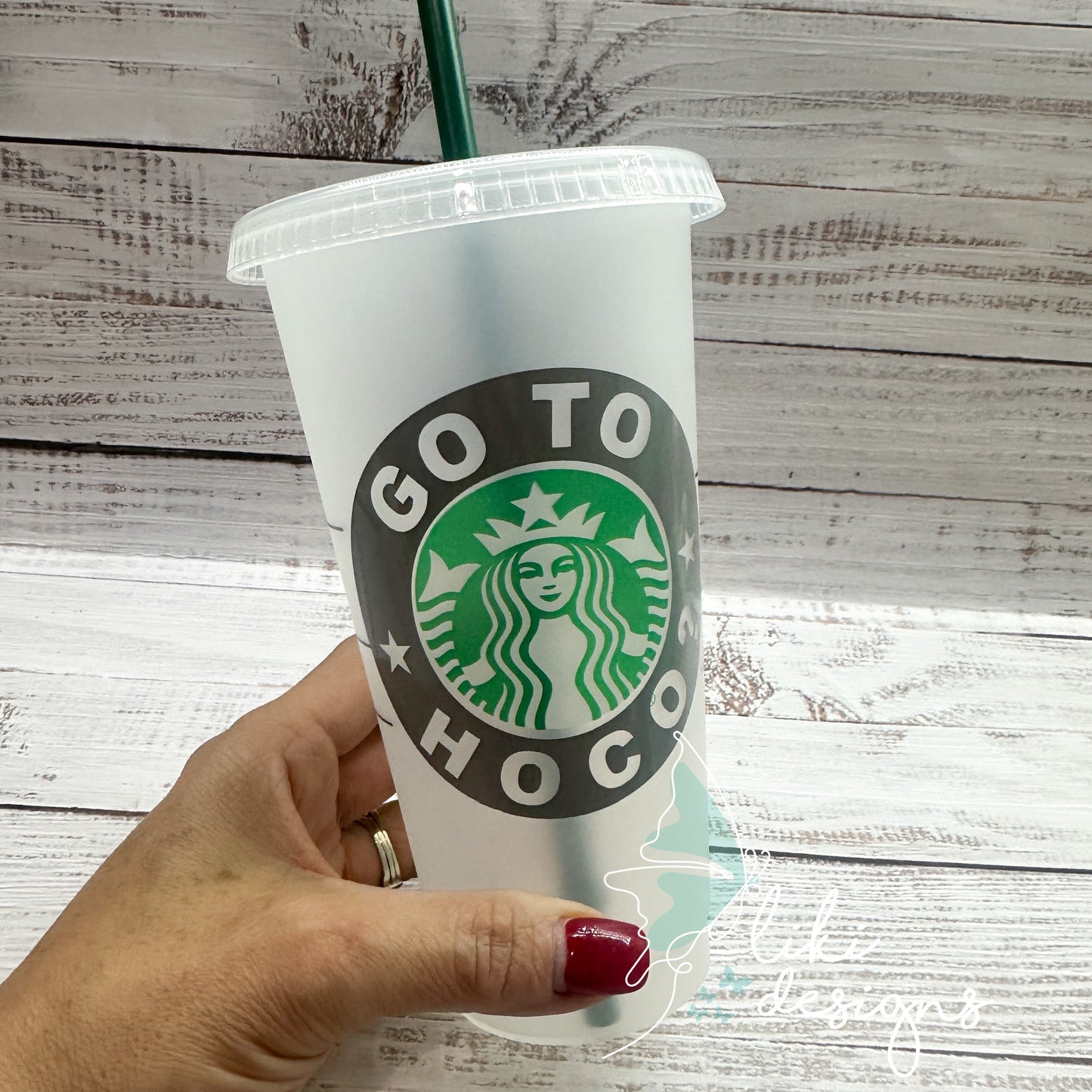 Starbucks 24 oz Clear Cup with Custom Phrase