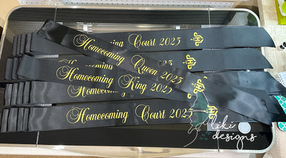 Personalized Homecoming Sash