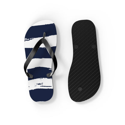 Stylish Navy Striped Flip Flops