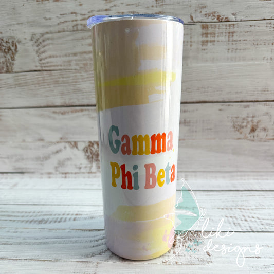 Retro Custom Sorority Skinny Tumbler