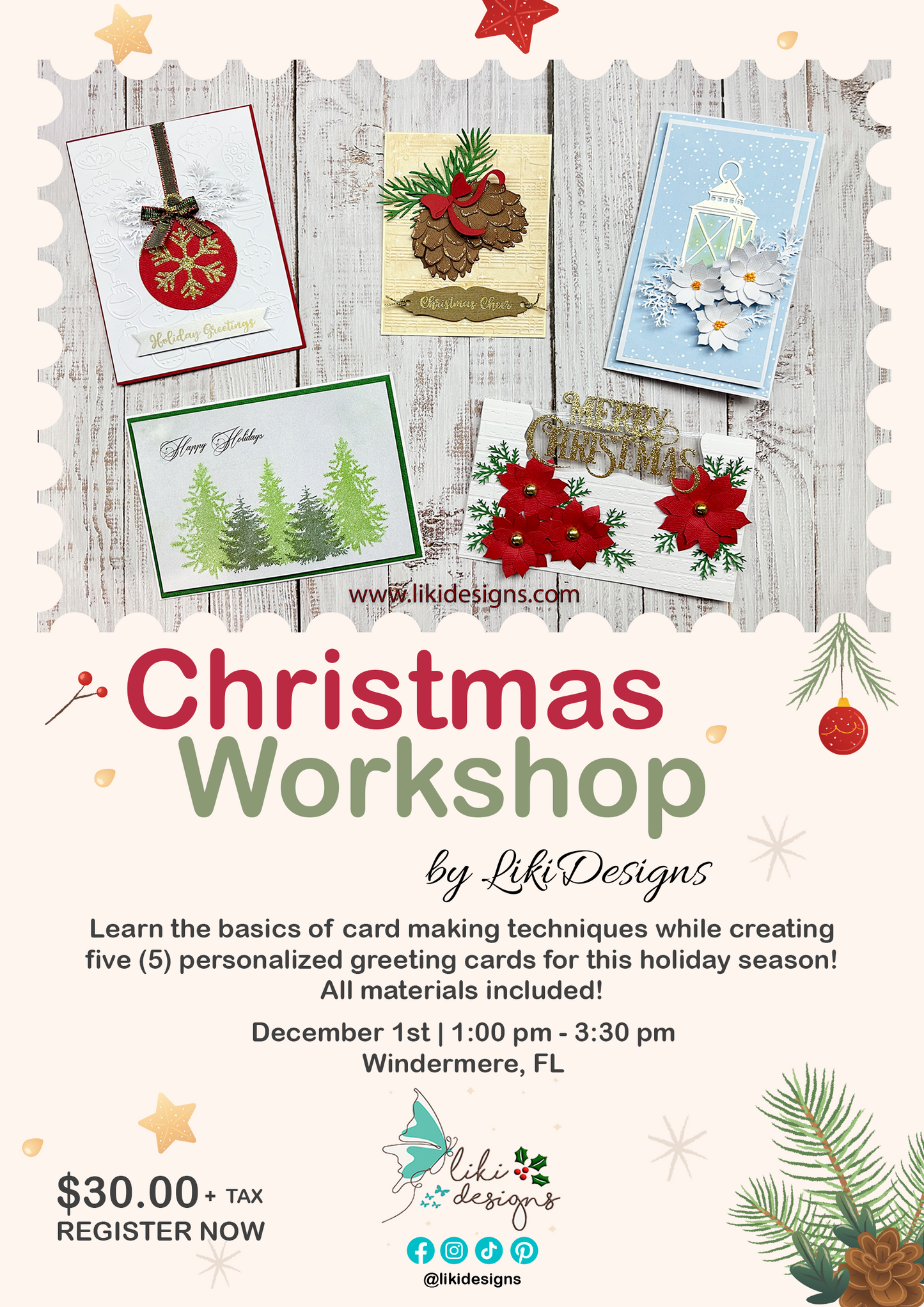 Christmas Workshop - Handmade Cards (In-Person)