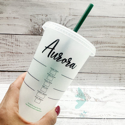 Starbucks 24 oz Clear Cup with Custom Phrase