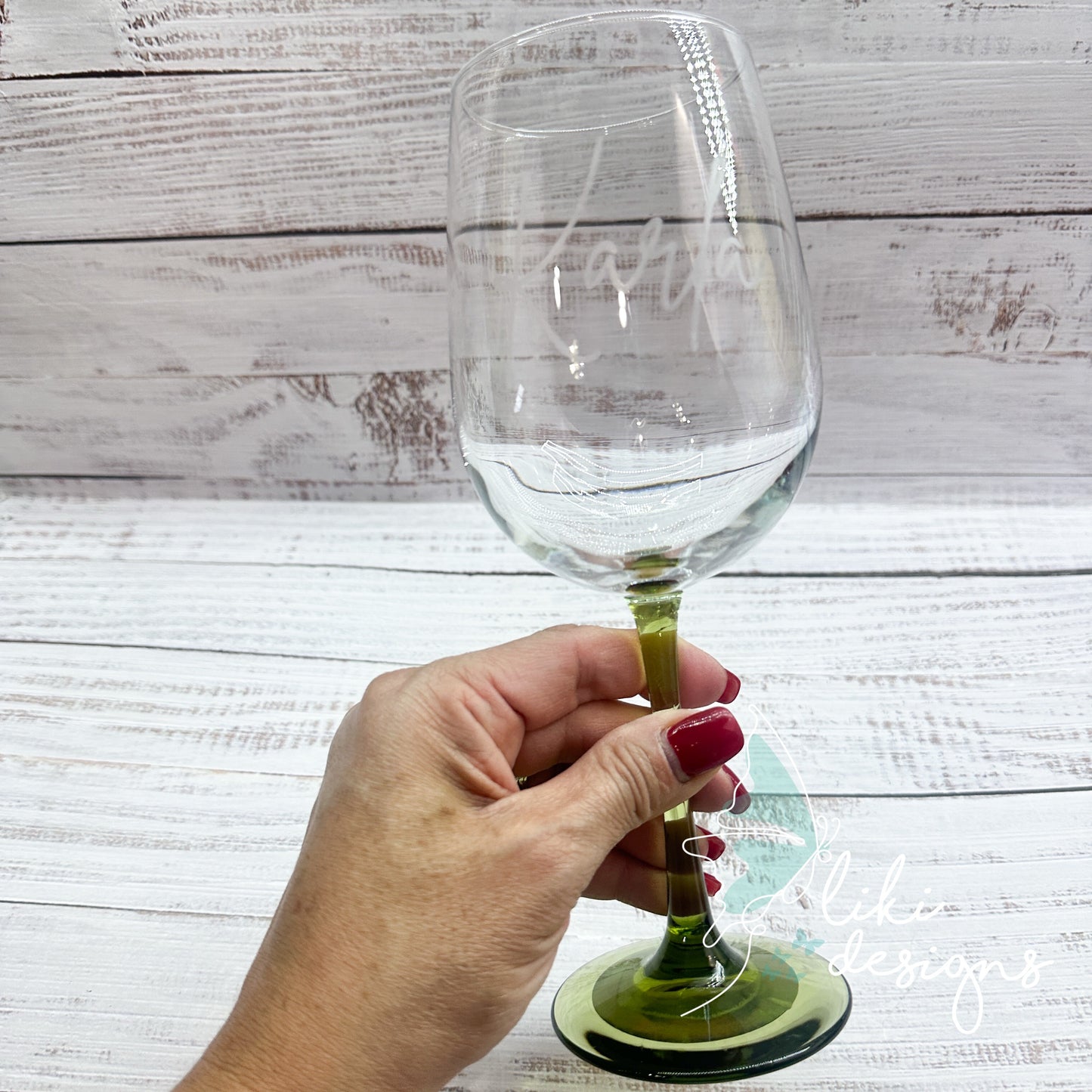 Engraved Name Wine Glass