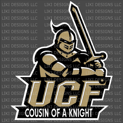 Personalized UCF Knight Vinyl Decal