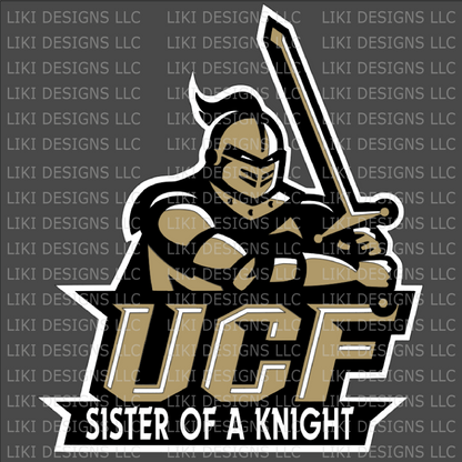 Personalized UCF Knight Vinyl Decal