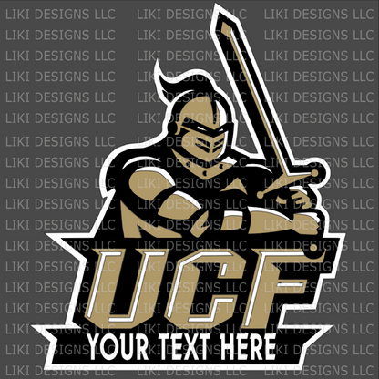 Personalized UCF Knight Vinyl Decal