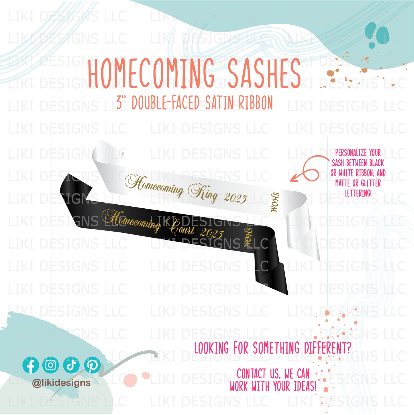 Personalized Homecoming Sash