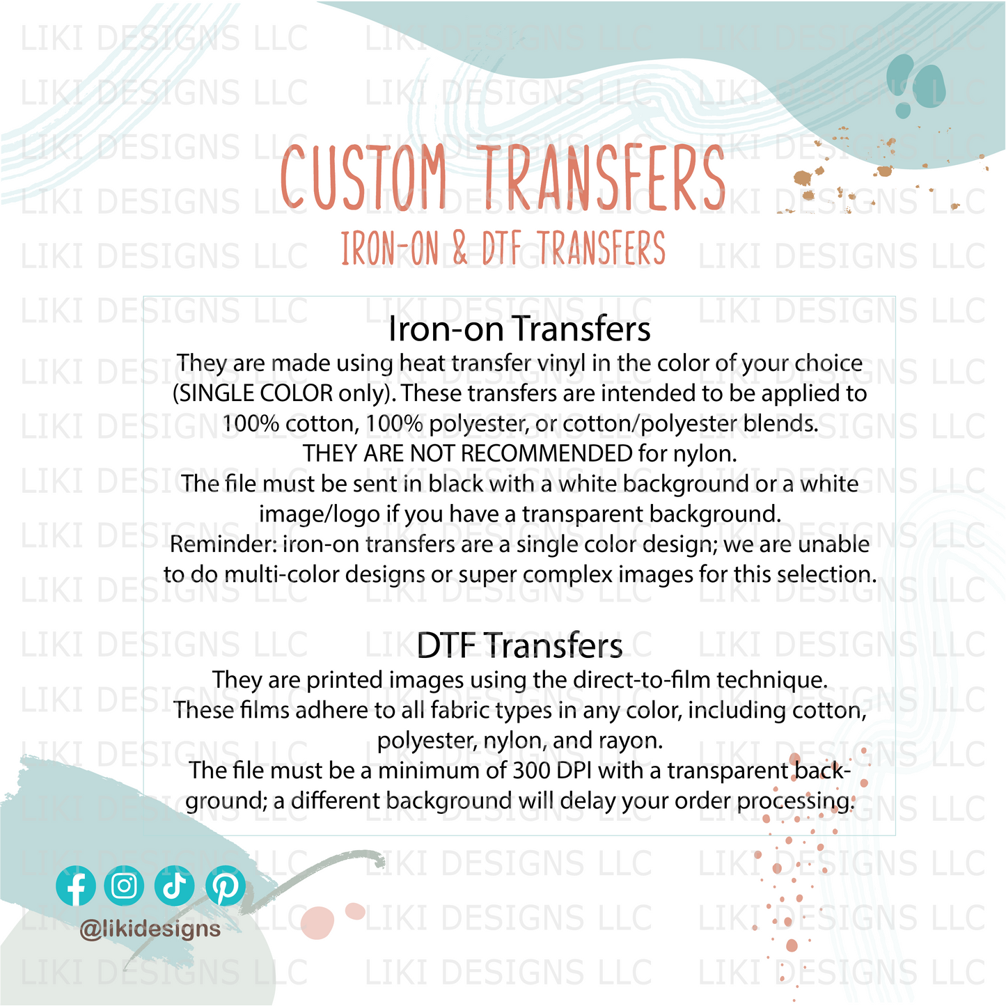 Custom Iron-on/DTF Transfer