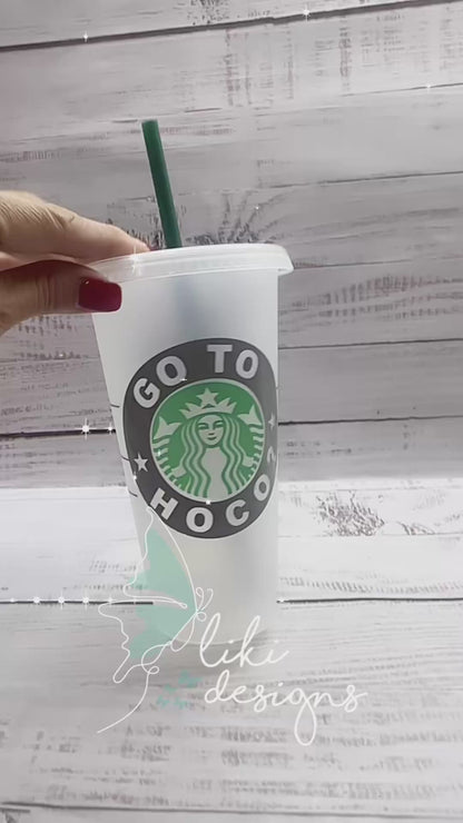 Starbucks 24 oz Clear Cup with Custom Phrase