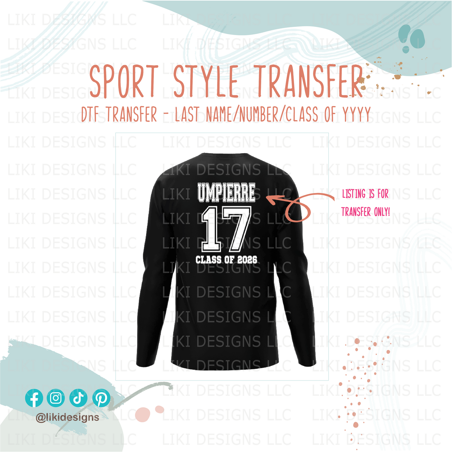 Custom Transfer Service - Sport Style Transfer